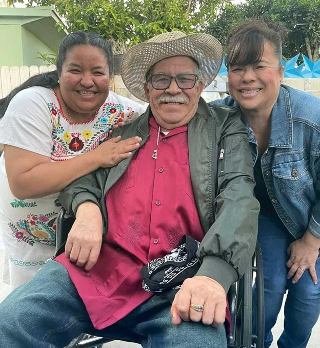 Grandpa with Daughters